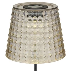 36635-2S solcelle-lampe med jordspyd, 2, sort/røg