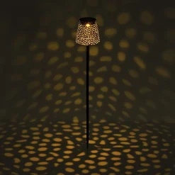36562S solcelle-lampe med jordspyd, IP44, sølv