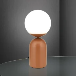 Stanley bordlampe, koralrød, højde 32 cm, keramik/glas