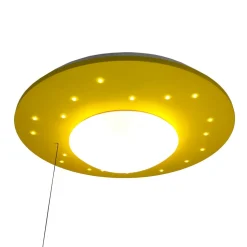Starlight loftlampe med stjernehimmel, gul