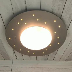 Starlight loftlampe med stjernehimmel, sølv
