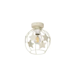 Stars loftlampe, sandfarvet, metal, Ø 21 cm