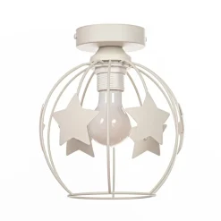 Stars loftlampe, sandfarvet, metal, Ø 21 cm
