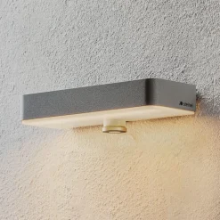 STEINEL LED-væglampe XSolar SOL-O S, sølv, sensor