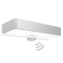 STEINEL LED-væglampe XSolar SOL-O S, sølv, sensor