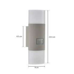 STEINEL L 910 S udendørs LED-væglampe, sensor sølv