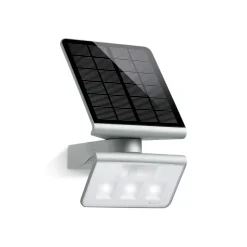 STEINEL XSolar L-S solcelledrevet LED-udendørs væglampe, sølvfarvet