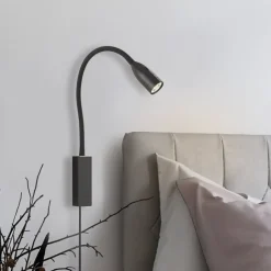 Sten LED-væglampe med bevægelsesstyring, sort