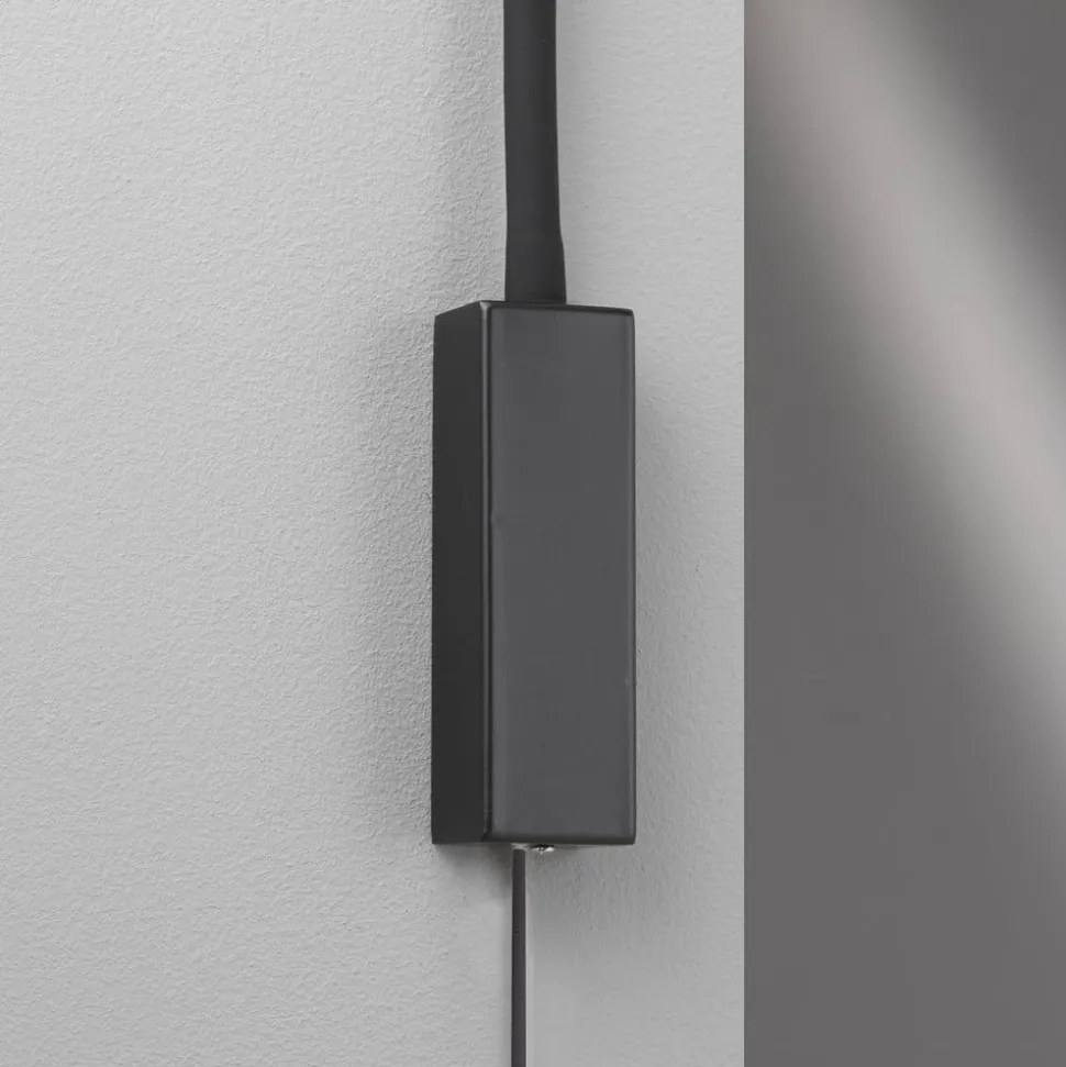 Sten LED-væglampe med bevægelsesstyring, sort