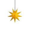 STERNTALER LED-stjerne, gul, Ø 15 cm, 9-takket, IP44 batteri