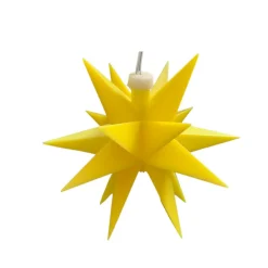 STERNTALER LED-stjerne, gul, 18 takker, Ø 12 cm, batteri