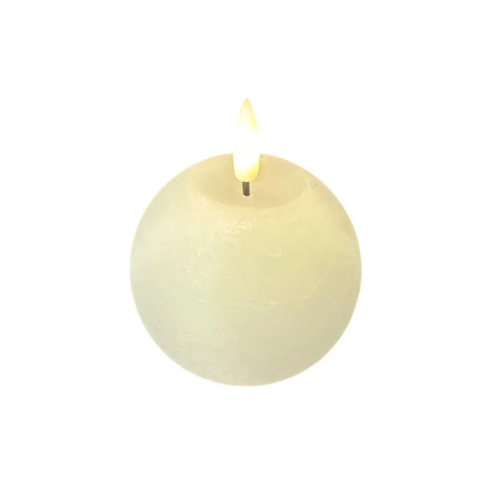 STERNTALER LED-vokslys, hvid, højde 9 cm, kugle, batteri