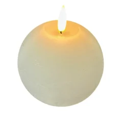 STERNTALER LED-vokslys, hvid, højde 11 cm, kugle, batteri