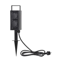 Stikdåse med stik-kabel, jordspyd