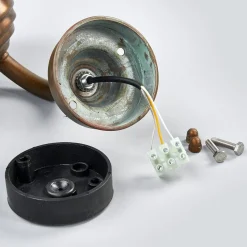 Stilfuld Antique udendørsvæglampe, klart glas