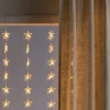 Stjerner LED-lysforhæng, 120 lyskilder, ravgult
