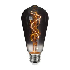 ST64 LED-filamentpære E27 3 W 1.800 K røgglas