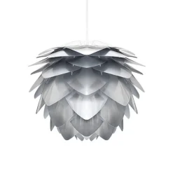 Stålfarvet designer pendellampe Silvia mini