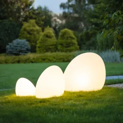 Stone S udendørslampe, 45 x 30 cm, hvid, plast, IP44