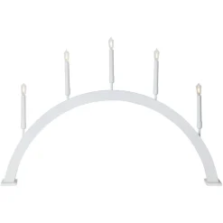 Storm vinduesstage, 5 lyskilder, 59 cm, hvid