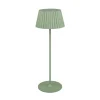 Suarez LED-bordlampe, grøn, højde 39 cm, metal