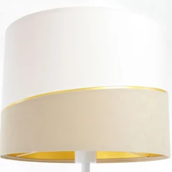 Susan gulvlampe, hvid/beige/guld