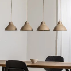 Sven hængelampe, 4 lyskilder, beige, stål