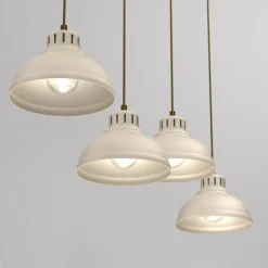 Sven hængelampe, 4 lyskilder, beige, stål