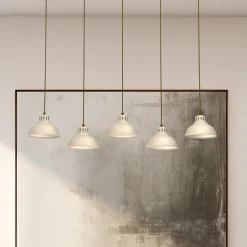 Sven hængelampe, 5 lyskilder, beige, stål