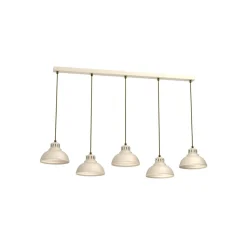 Sven hængelampe, 5 lyskilder, beige, stål