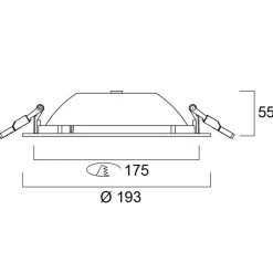 Sylvania LED-indbygningslampe Start, IP54, 830, Ø 17,5 cm, DALI
