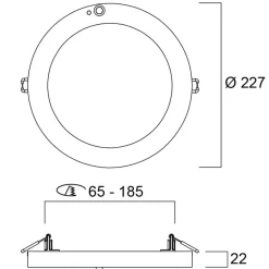 Sylvania Start 5in1 LED-downlight indbygget/påbygget PIR