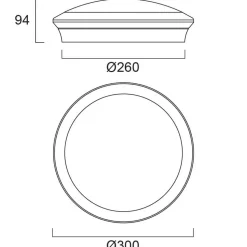 Sylvania Start Surface loft, Ø 30 cm, Multipower, HF-sensor