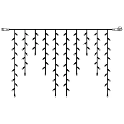 System 24 - udbygningskæde, LED-istapper, 2 x 1 m