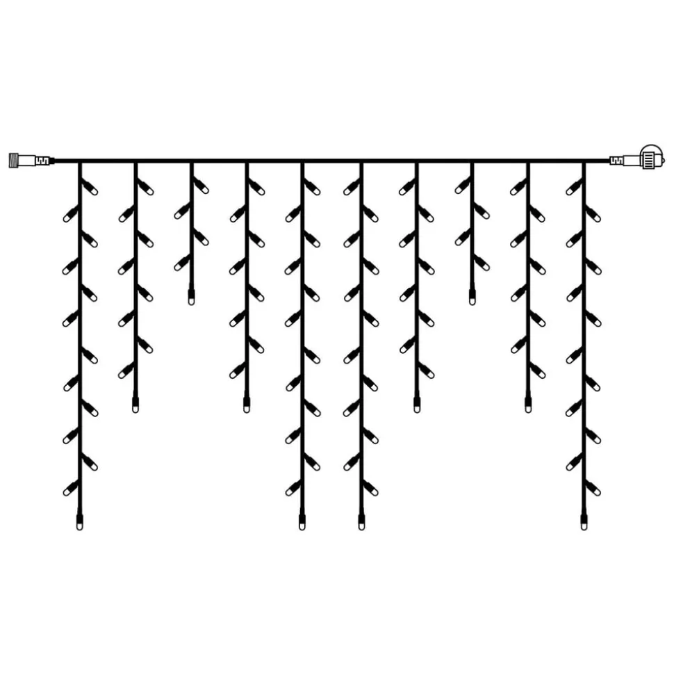 System 24 - udbygningskæde, LED-istapper, 2 x 1 m