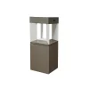 Teckalu LED-sokkellampe solcelle sensor teak/hvid