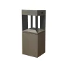 Teckalu LED-sokkellampe solcelle sensor teak/sort