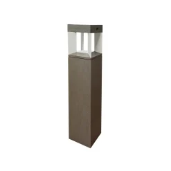Teckalu LED-vejlampe solcelle sensor teak/hvid
