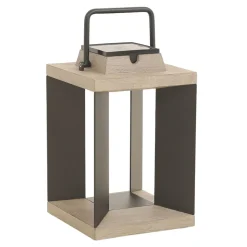 Teckalu solcellelanterne, aluminium sort, 36,5 cm