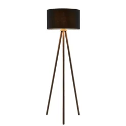 Tekstilgulvlampe Majken - mørkegrå/sort