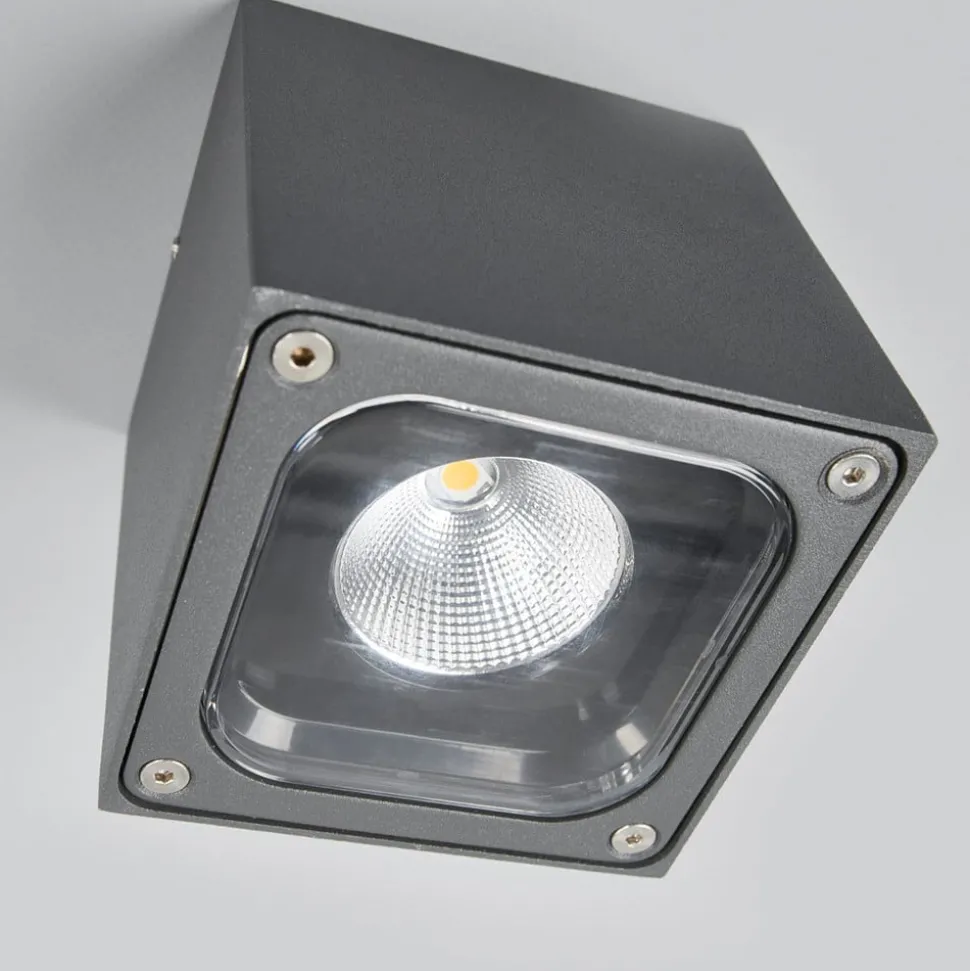 Terningformet LED udendørs loftlampe Tanea, IP54