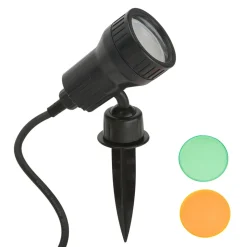 Terra LED-spot med jordspyd inklusive farvefilter