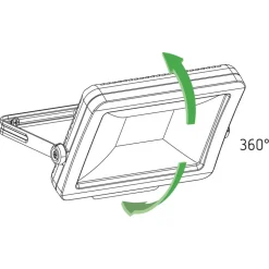 Theben udendørs LED-spot theLeda B100L W, hvid, 3000K, 100 W