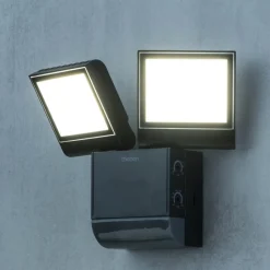 Theben udendørs LED-væglampe theLeda S17-100, sort Sensor