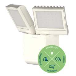 Theben udendørs LED-væglampe theLeda S17-100L, hvid, 2 lyskilder.