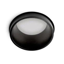 Thessaly indbygningsspot, sort, gips, Ø 10 cm, GU10