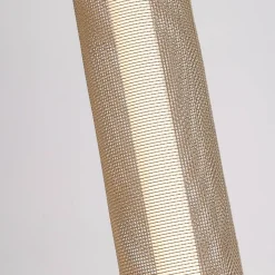 Thread LED-gulvlampe, guldfarvet, dæmpbar i 3 trin, stål
