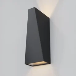 Times Square udendørs LED-væglampe, sort