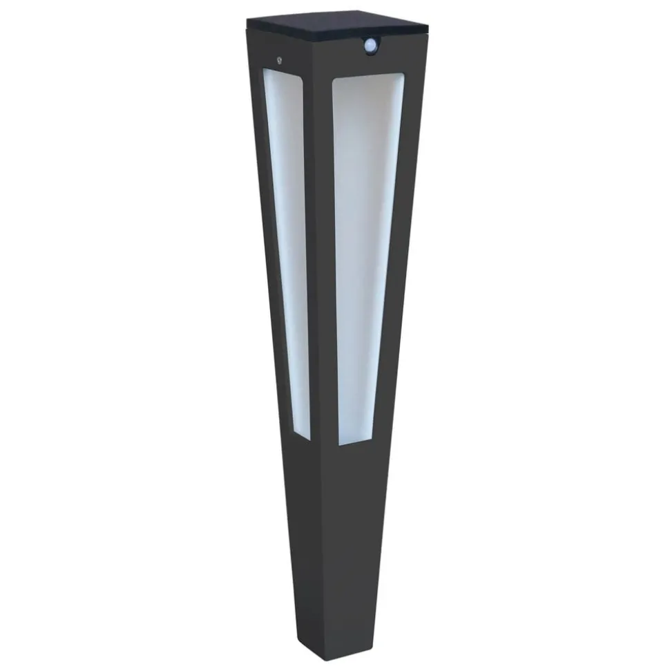 Tinka soldrevet fakkel med sensor, 62 cm, grå