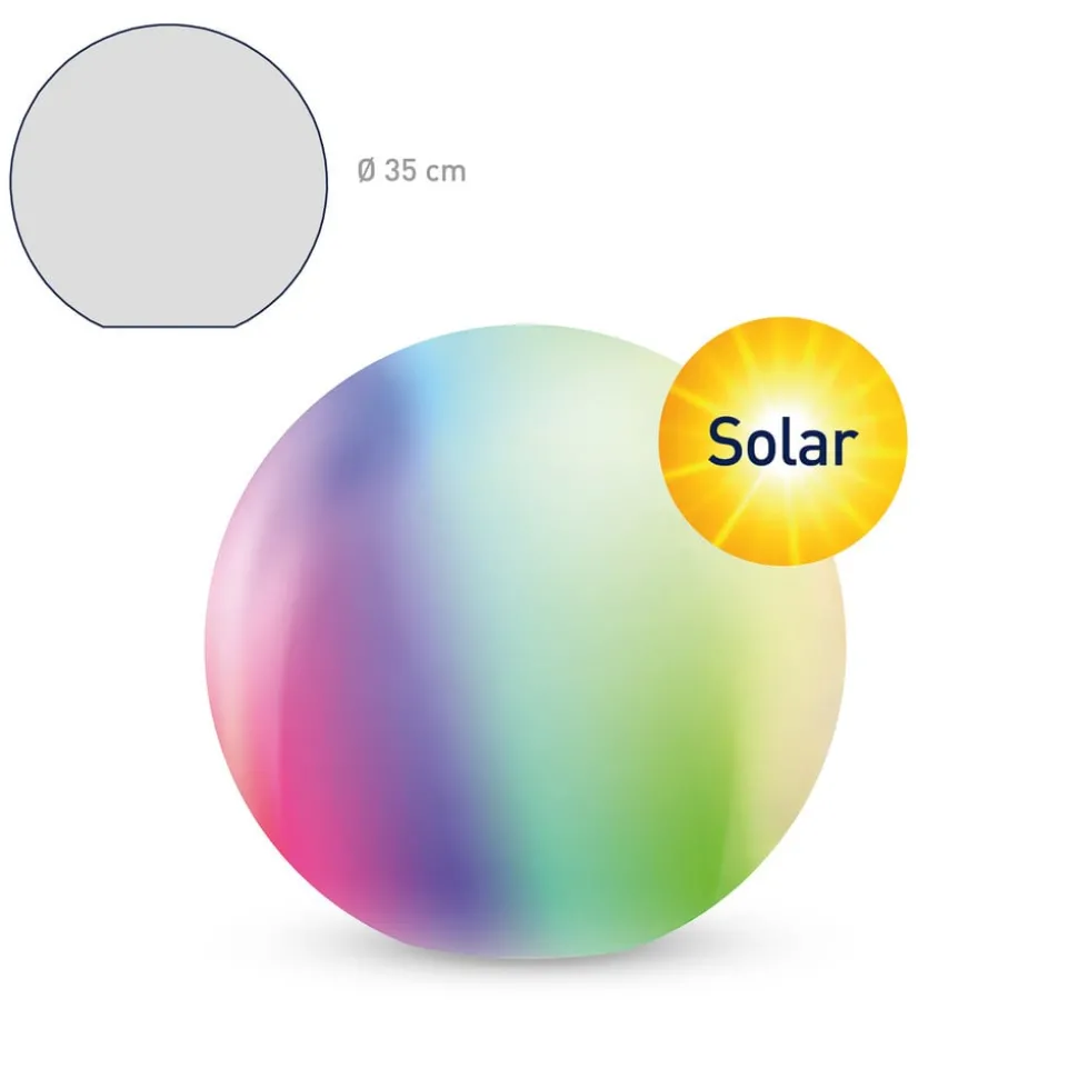 tint Calluna Solar LED-kugle, CCT, RGB, Ø 35 cm
